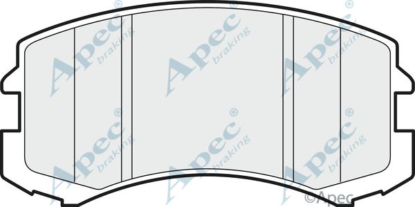 APEC BRAKING Комплект тормозных колодок, дисковый тормоз PAD1461